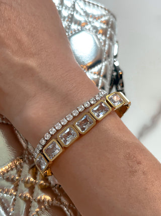 Madeline Sparkling Tennis Rhinestones Bracelet.