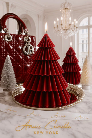 Burgundy Pine Tree Candle - XXL