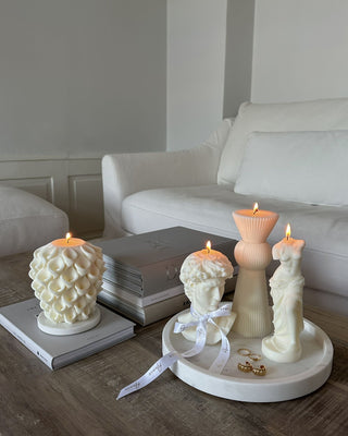 Abstract Sculpture Candle angle 12.