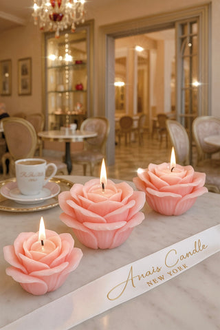 Juego de 3 velas La France Rose