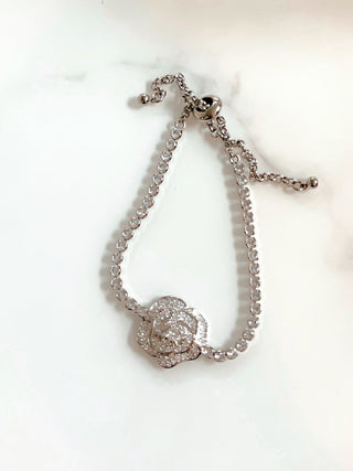 Flower Rhinestones Bracelet.