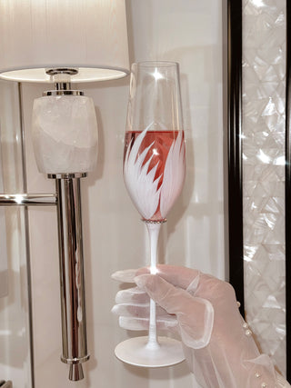 Feather Bliss Champagne Flute Set of 2 - Exclusive Design
