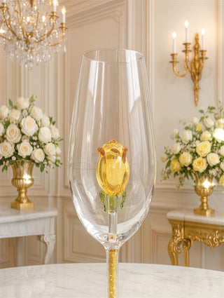 Golden La Vie En Rose Champagne Glass Set of 2™️