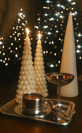 Timeless Pine Tree Candle Set of 2 - Extra Tall