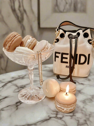 The French Macaron Set of Four made with only premium beeswax and soy wax.