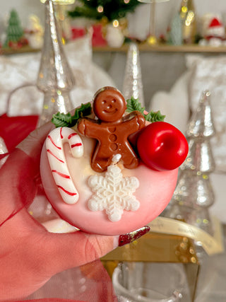 Holiday Gingerbread Man Cake Candle.