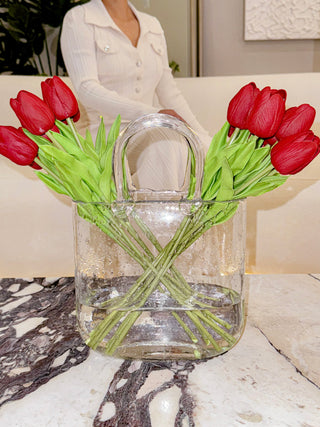 Olivia Glass Handbag Vase