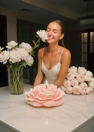 Vela Peonía Floreciente - XXL