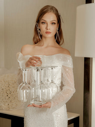 Luxurious Crystal Wine Glass Cups With Carousel Holder