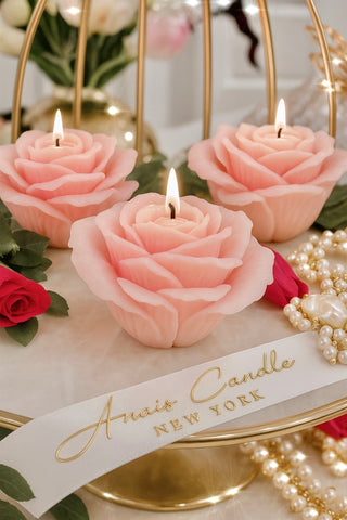 Juego de 3 velas La France Rose