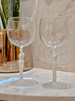 Venus Goddess Sculpture Wine Flute Set 4.