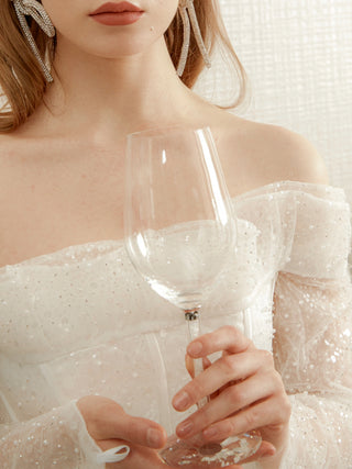 Luxurious Crystal Wine Glass Cups With Carousel Holder
