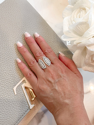 Emma Statement Rhinestones Adjustable Ring