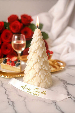 Holiday Pine Tree Candle Set of 2