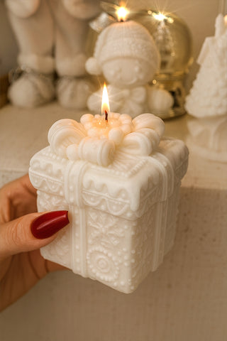 The Holiday Hearth Set of 3 - Present, Gingerbread Man, Holiday Home Candles