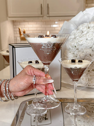 Lux Espresso Martini Candle With Glass Cup