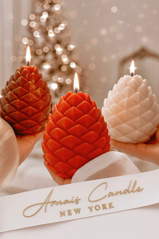 Holiday Lavish Pinecones Candle Set of 3