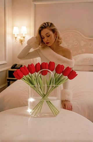 Olivia Glass Handbag Vase