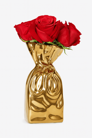 Giovanna Golden Bag Vase