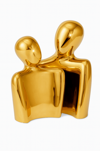 'Forever Us' Romantic Couple Statue - XXL Gold Electroplated