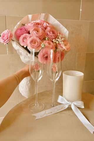 La Vie En Rose Champagne Glass Set of 2™️