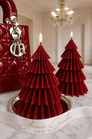 Burgundy Pine Tree Candle - XXL