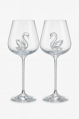 Crystal Swan’s Promise Wine Glass Cup Set of 2
