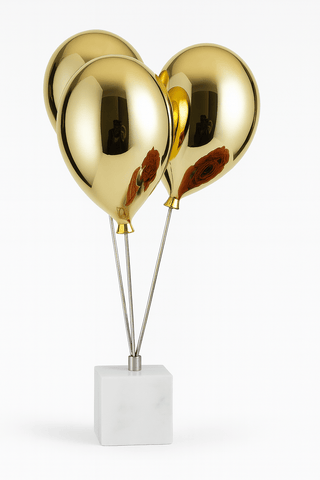 Golden Balloons Sculpture Decor