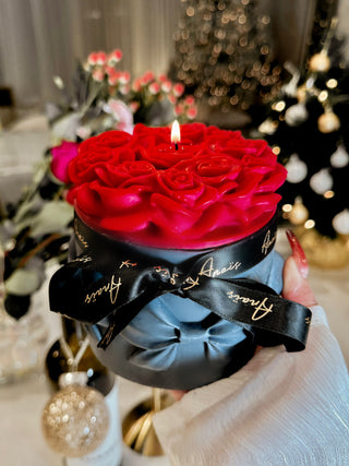 Lavish Rose Bouquet Candle in Lipstick - XXL.