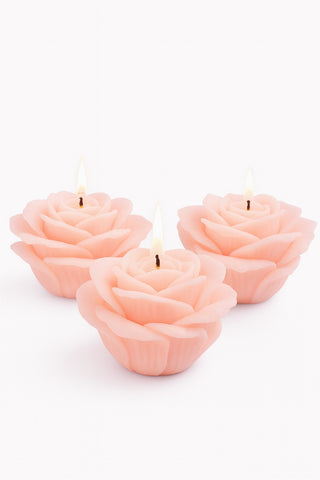 Juego de 3 velas La France Rose