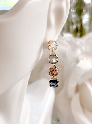 Rainbow Rhinestone Earrings.