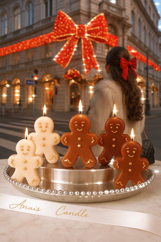 Holiday Gingerbread Friends Candle Crew Set of 5
