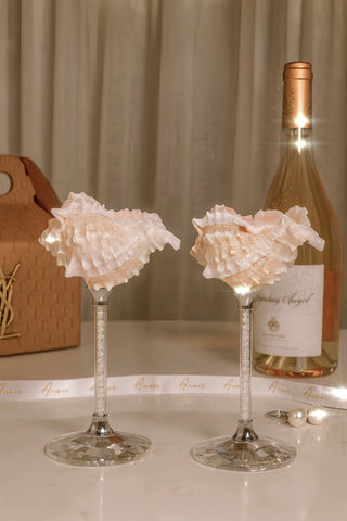 Coppa Sirena Seashell Cup™️ Set of 2 in Crystal.