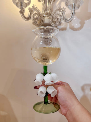 ‘Lily of the Valley’ Sculpted Wine Glass in a multi-million dollar office.