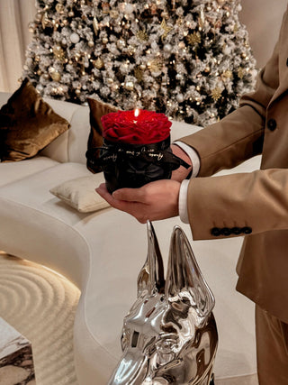 Lavish Rose Bouquet Candle in Lipstick - XXL.