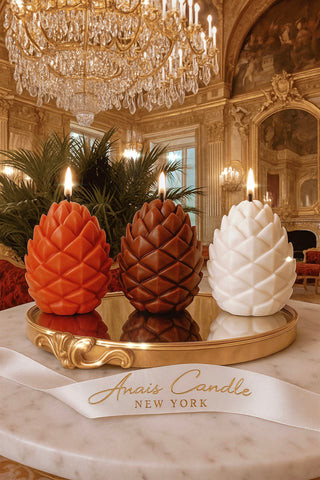 Holiday Lavish Pinecones Candle Set of 3