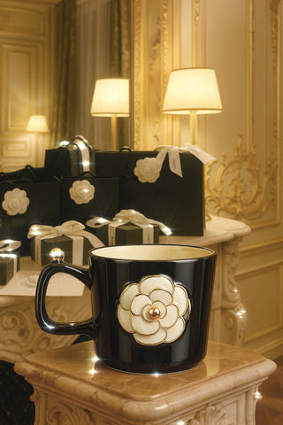 Château Camellia Ceramic Tea/Coffee Cup Set of 2 delicately handcrafted for Anaïs Decor and Anaïs Candle 14.