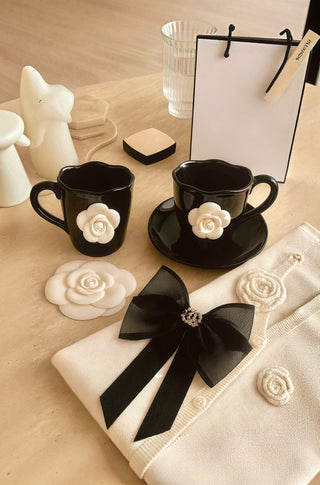 Camellia Romance Ceramic Tea/Coffee Cup Set of 2