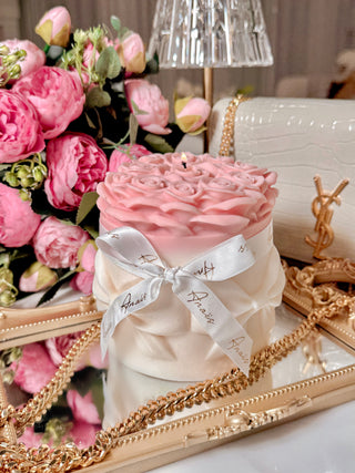 Lavish Rose Bouquet Candle in Pink - XXL 1.