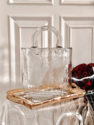 Olivia Glass Handbag Vase