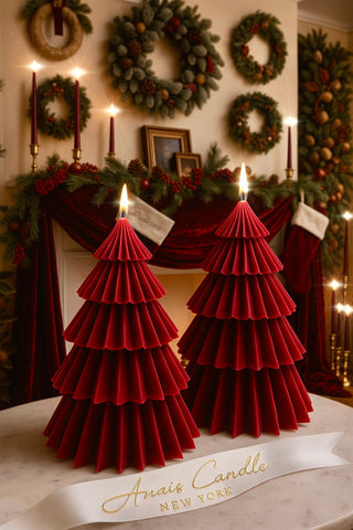 Burgundy Pine Tree Candle - XXL