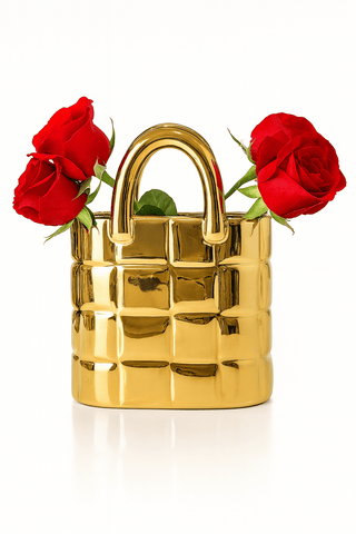 My Golden Purse Ceramic Vase - Exclusive Design