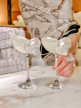 Seashell Enchanté Cup™️ Set of 2 in Crystal