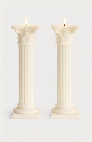Magnificent Roman Column Candle Set