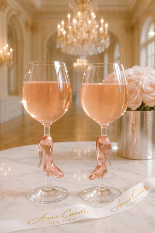 Cindarella’s Glass Slippers Wine Glasses, Set of 2