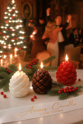 Holiday Lavish Pinecones Candle Set of 3