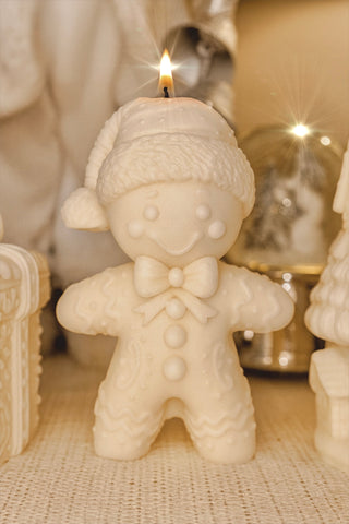 The Holiday Hearth Set of 3 - Present, Gingerbread Man, Holiday Home Candles