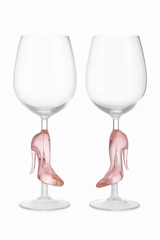 Cindarella’s Glass Slippers Wine Glasses, Set of 2