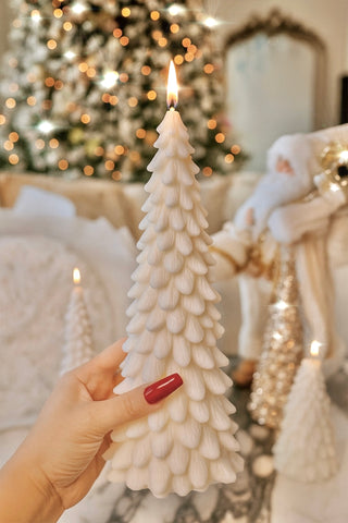 Timeless Pine Tree Candle Set of 2 - Extra Tall