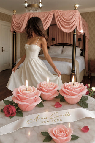 Juego de 3 velas La France Rose